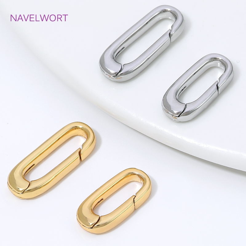 ตัวล็อคแบบสปริงรูปวงรีชุบทอง 1 - Jewelry Making Supplies บทวิจารณ์และราคา