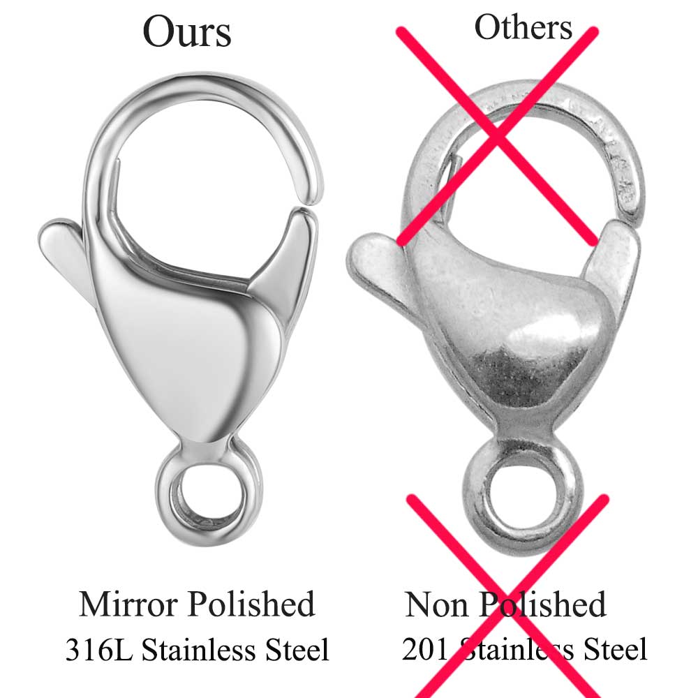 ตัวล็อคแบบก้ามปูสแตนเลส 316L ข - Jewelry Making Findings บทวิจารณ์และราคา