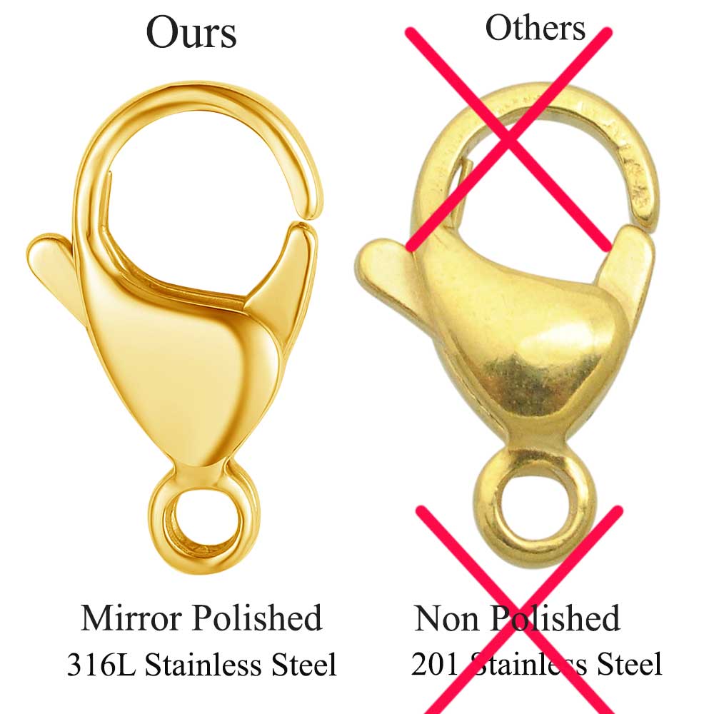 ตัวล็อคแบบก้ามปูสแตนเลส 316L ข - Jewelry Making Findings บทวิจารณ์และราคา