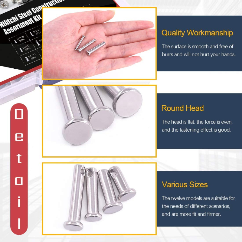 ชุดหมุดยึดแบบคลีวิส สแตนเลส 30 - Head Pin Assorted บทวิจารณ์และราคา