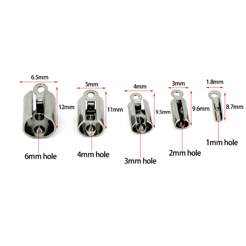 30-50pcs สแตนเลสสตีล CRIMP End - Jewelry Making Supplies บทวิจารณ์และราคา
