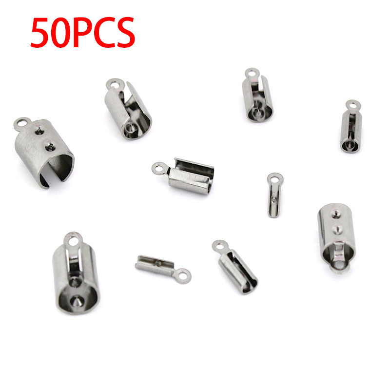 30-50pcs สแตนเลสสตีล CRIMP End - Jewelry Making Supplies บทวิจารณ์และราคา