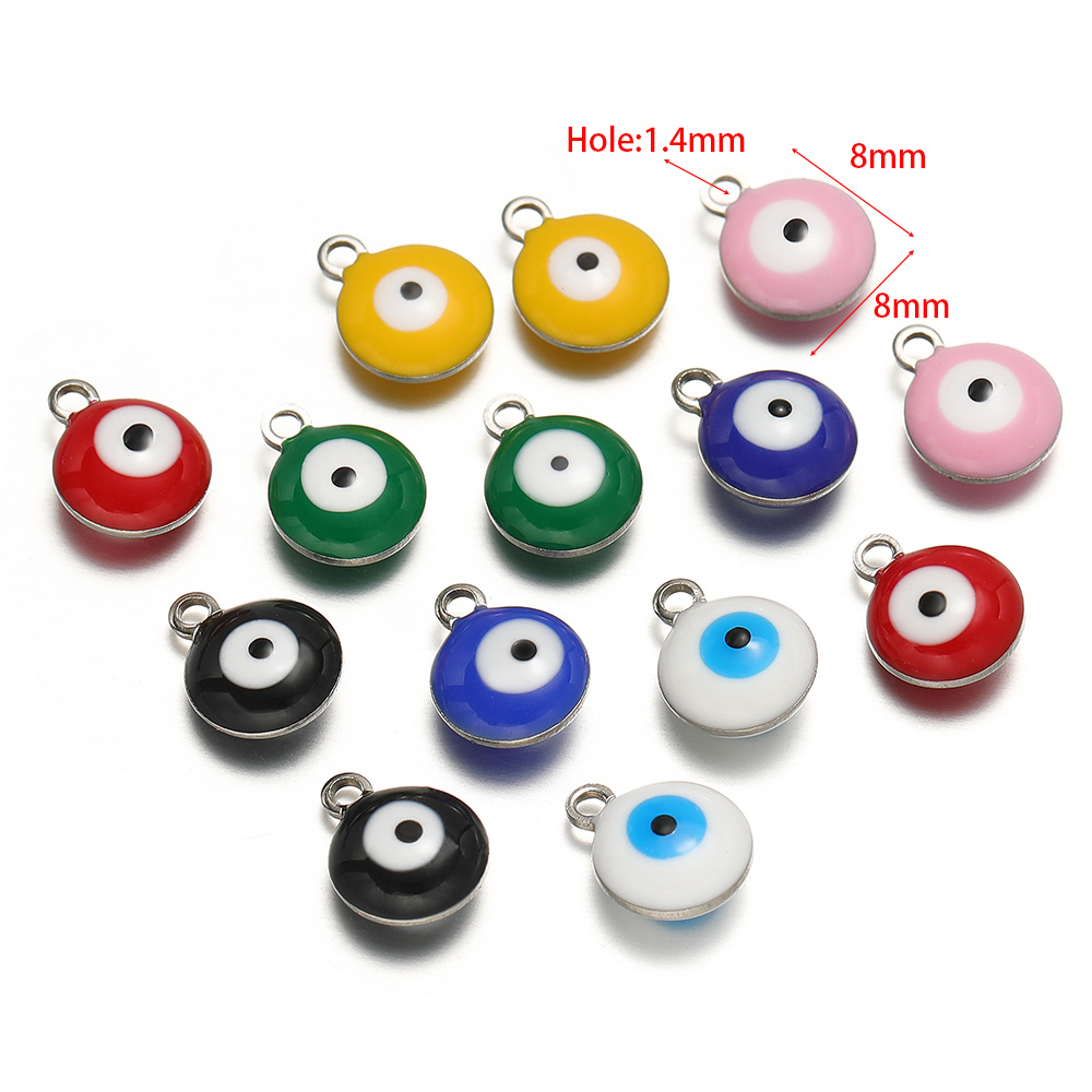 จี้รูปตาปีศาจเคลือบสแตนเลสกันน - Jewelry Making Materials Wholesale บทวิจารณ์และราคา