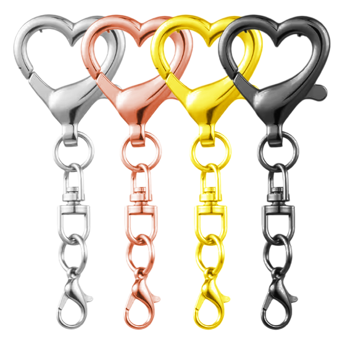 ตะขอเกี่ยวรูปหัวใจแบบหมุนได้ 5 - Jewelry Making Findings บทวิจารณ์และราคา