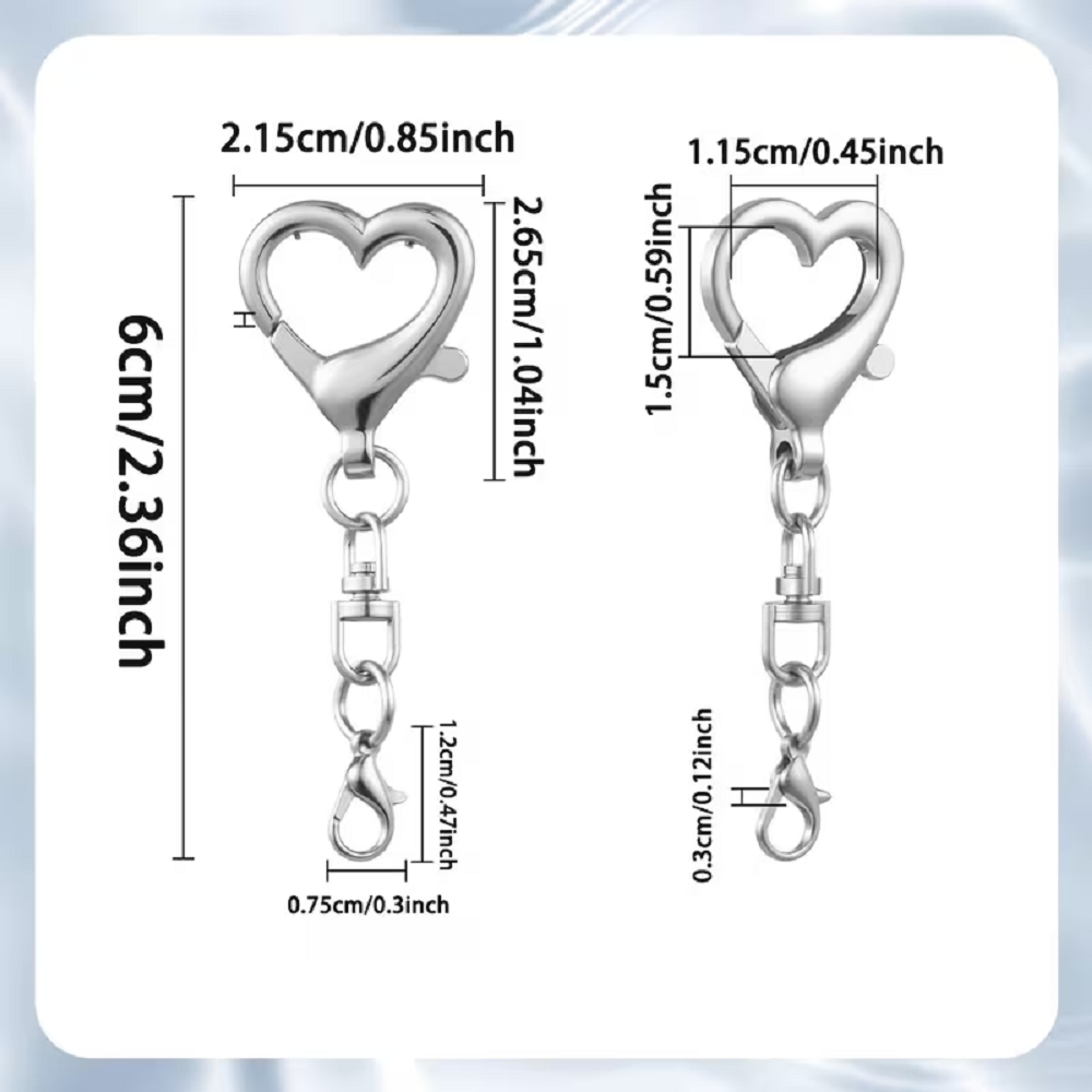 ตะขอเกี่ยวรูปหัวใจแบบหมุนได้ 5 - Jewelry Making Findings บทวิจารณ์และราคา