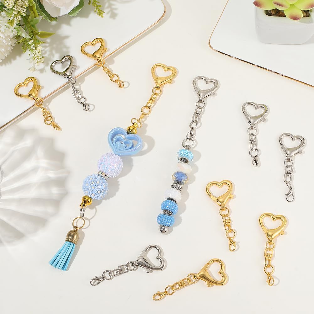 ตะขอเกี่ยวรูปหัวใจแบบหมุนได้ 5 - Jewelry Making Findings บทวิจารณ์และราคา