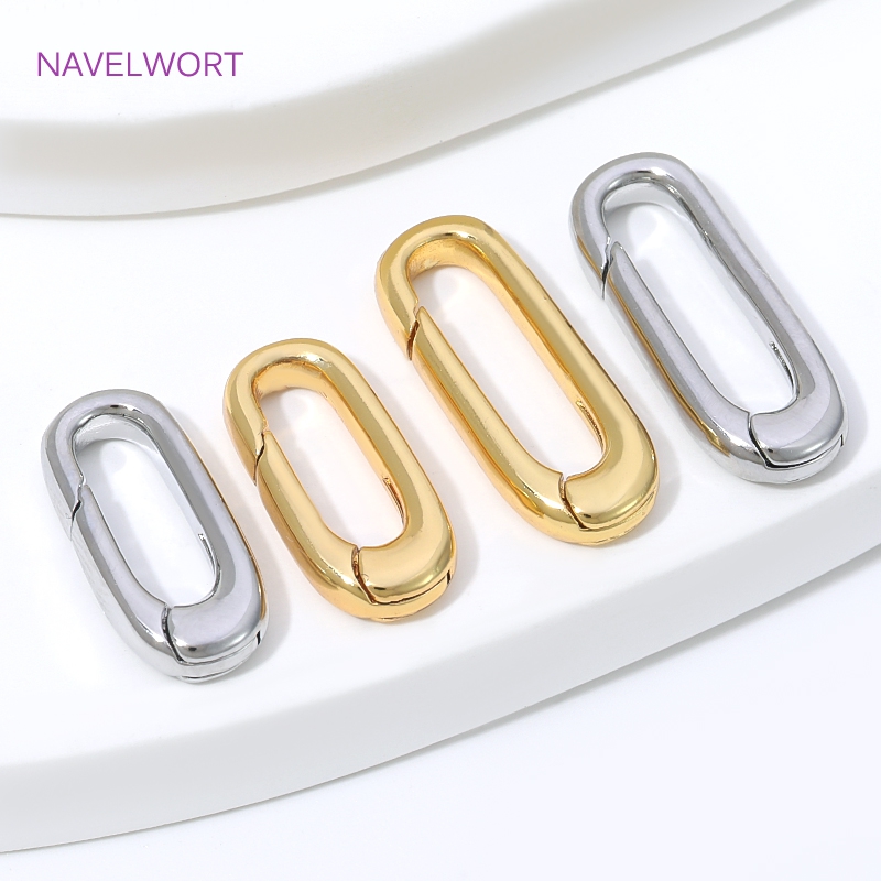 ตัวล็อคแบบสปริงรูปวงรีชุบทอง 1 - Jewelry Making Supplies บทวิจารณ์และราคา