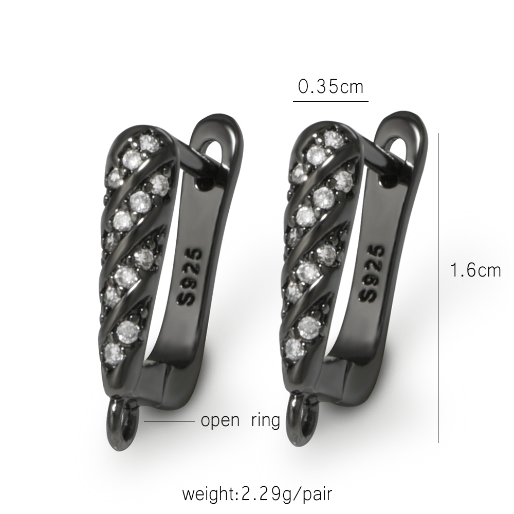 YANASI ต่างหูทองเหลืองสีดำ 1 ค - Jewelry Making Findings บทวิจารณ์และราคา