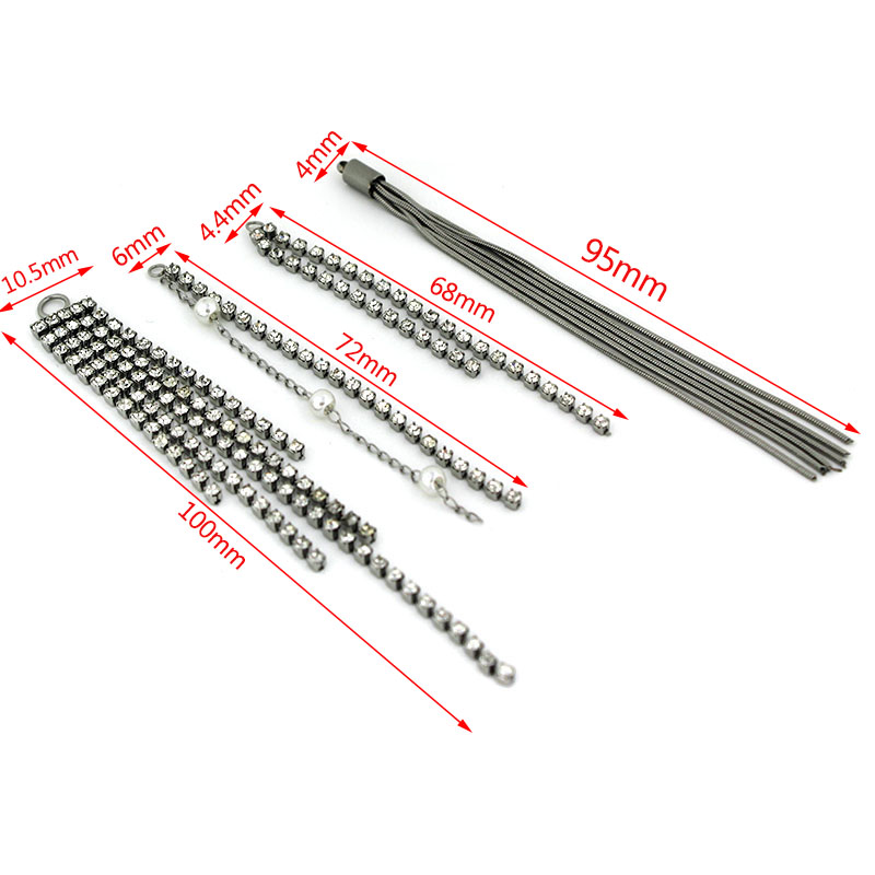 2 ชิ้น จี้พู่ห้อยโซ่ประดับเพชร - Jewelry Making Materials Wholesale บทวิจารณ์และราคา