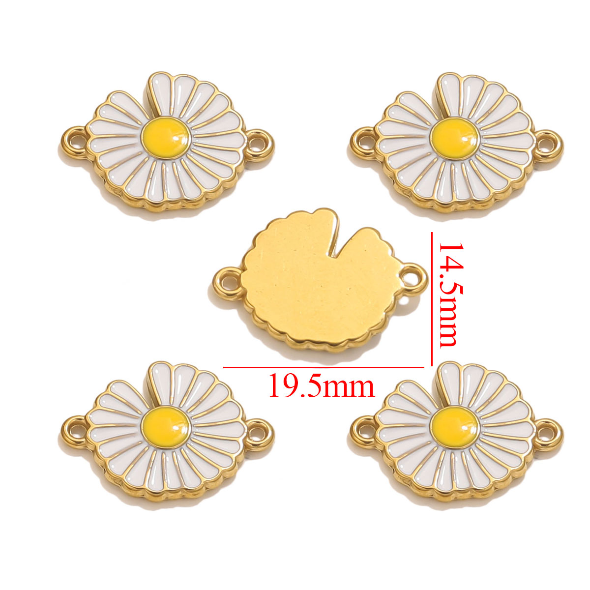 4pcs สแตนเลสสตีลเคลือบ Vintage - Jewelry Making Materials Wholesale บทวิจารณ์และราคา