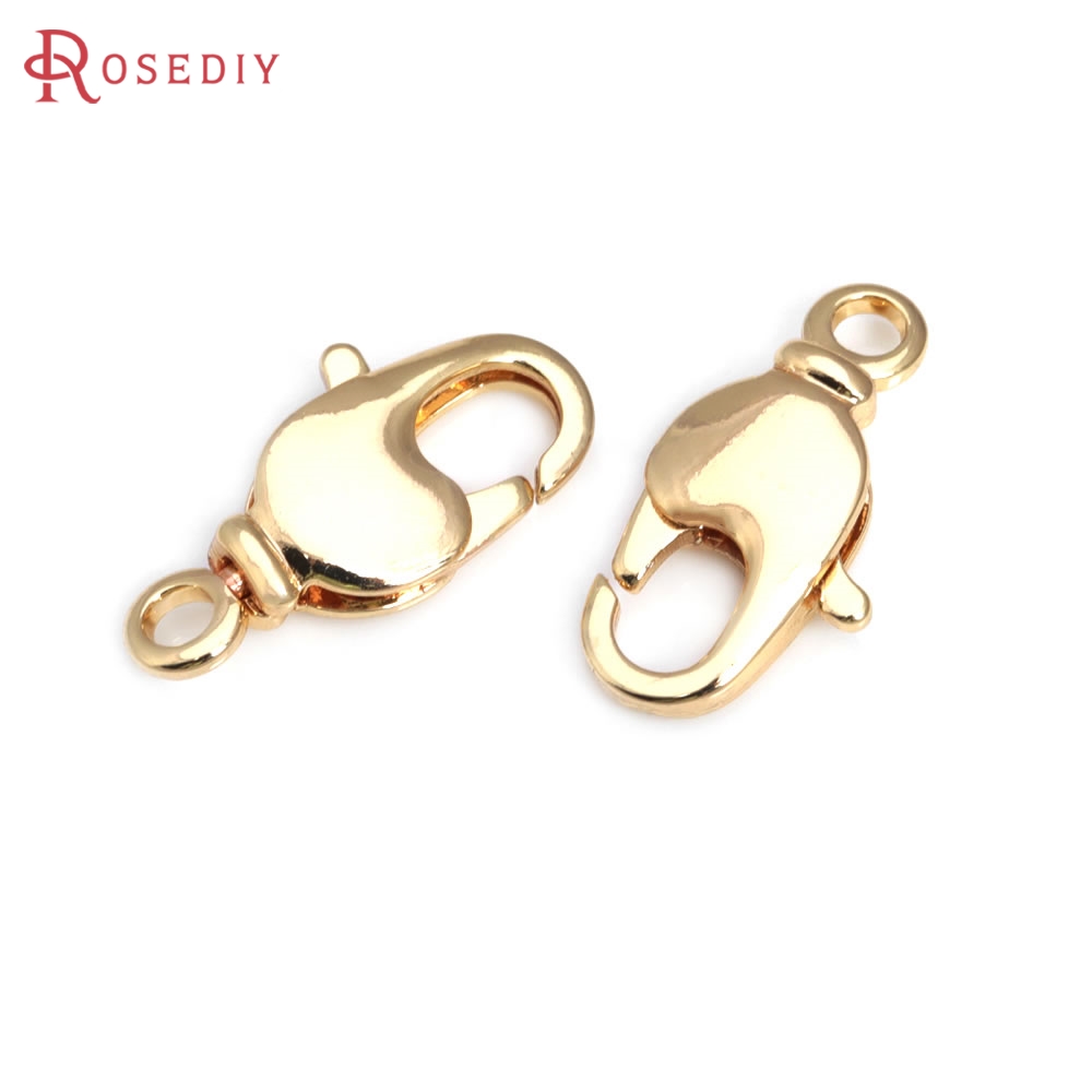 ตัวล็อคแบบหมุนได้สีทอง 18K ทำจ - Jewelry Making Findings บทวิจารณ์และราคา