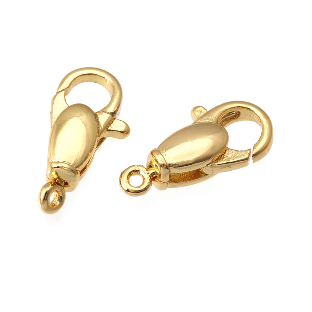 ตัวล็อคแบบหมุนได้สีทอง 18K ทำจ - Jewelry Making Findings บทวิจารณ์และราคา