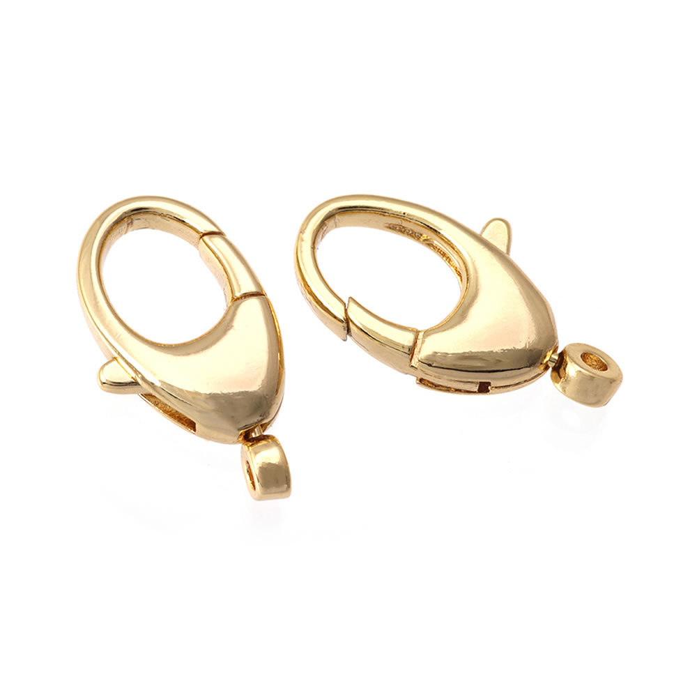 ตัวล็อคแบบหมุนได้สีทอง 18K ทำจ - Jewelry Making Findings บทวิจารณ์และราคา