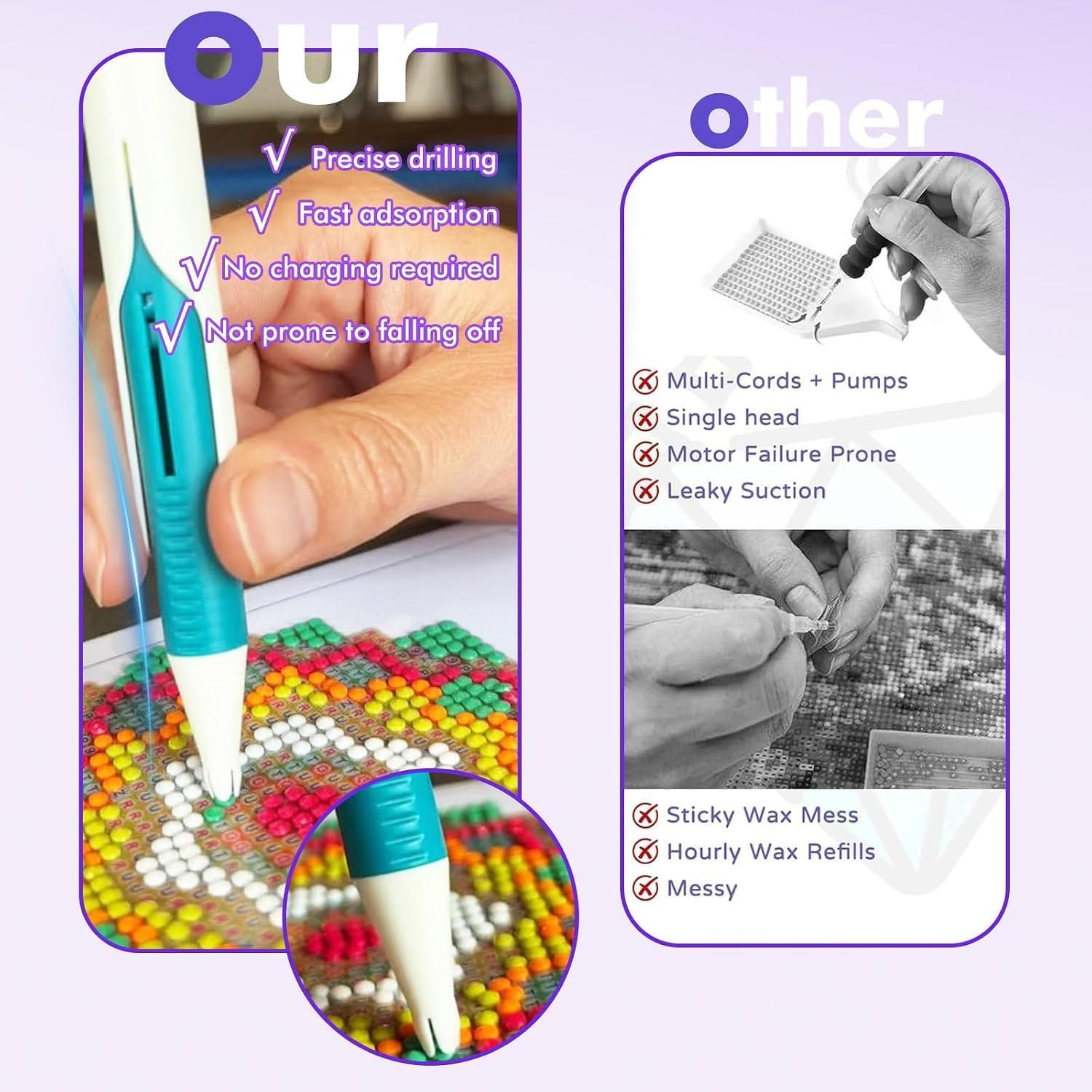 ปากกาเพชรสำหรับงานเพ้นท์เพชรแบ - Jewelry Making Wax บทวิจารณ์และราคา