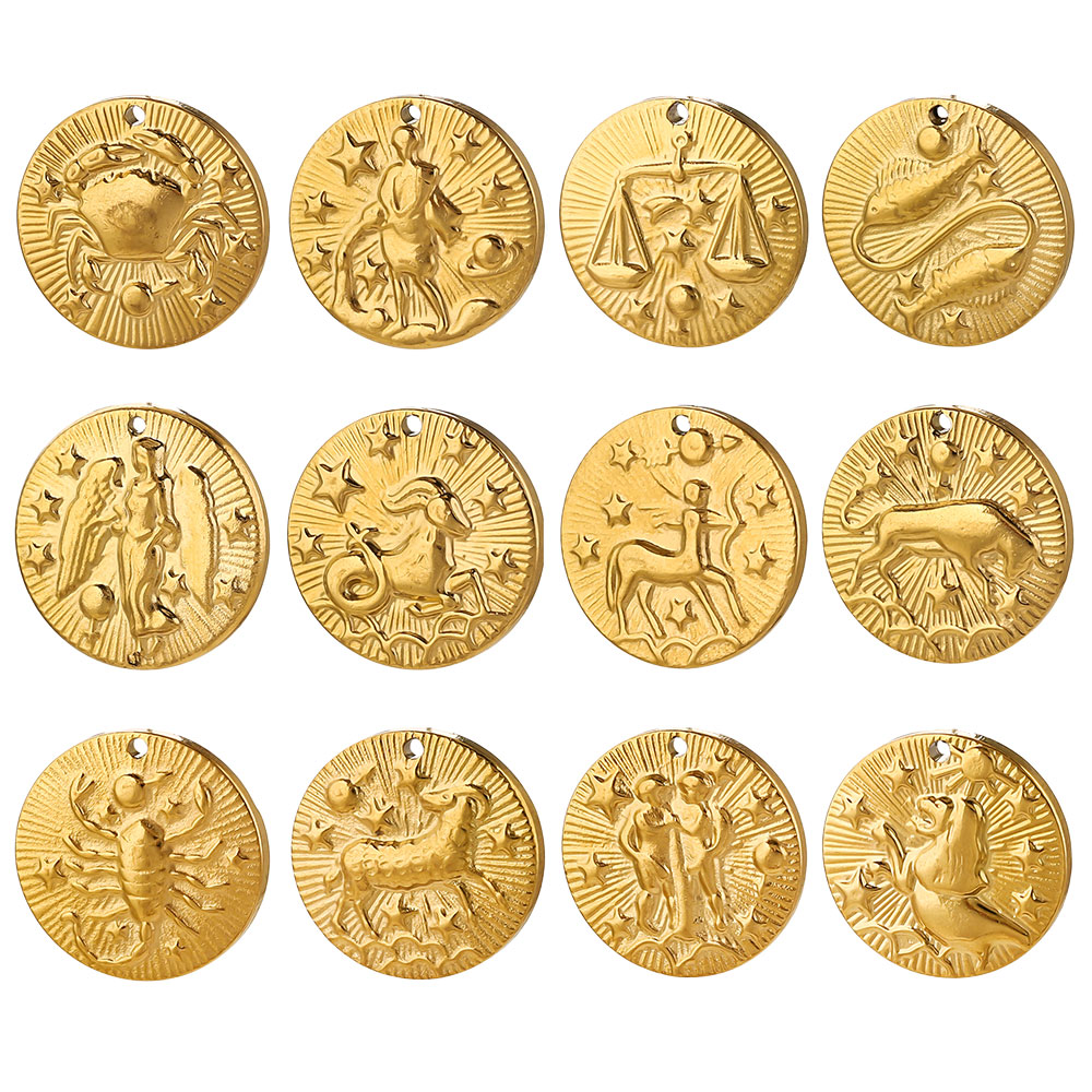 จี้สแตนเลส 12 ราศี ชุบทอง 5 ชิ - Jewelry Making Materials Wholesale บทวิจารณ์และราคา